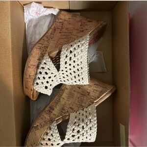 Jellypop Tan Woven Wedge Sandals